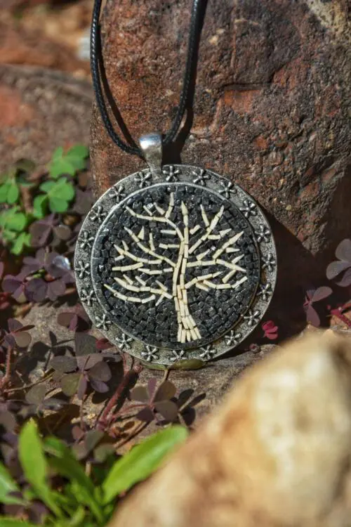 Silver Mosaic Necklace